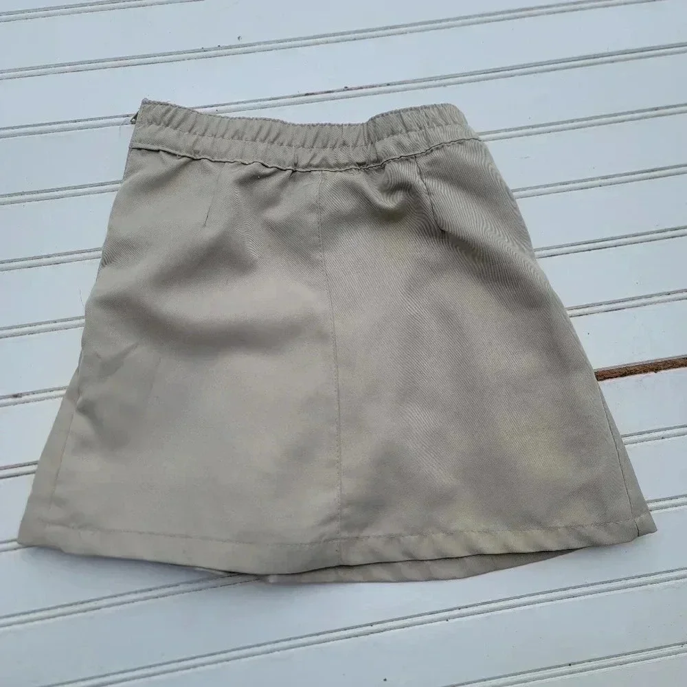 Lot Of 3 SCHOOL UNIFORM SKORTS Bermuda SHORTS BHPC Beige Khaki Sz 8